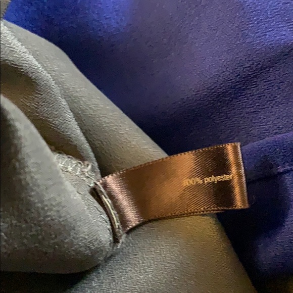 TheLimited Colorblock Peplum Top Gray/Blue SzM EUC - Picture 5 of 5